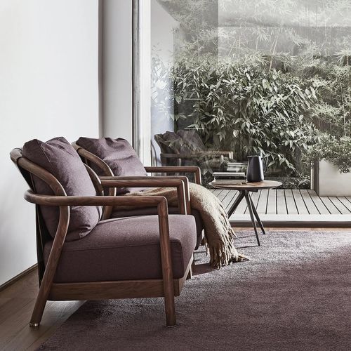 Poltrona design scandinavo - ALISON - FLEXFORM - in pelle / in schiuma di poliuretano / in tessuto
