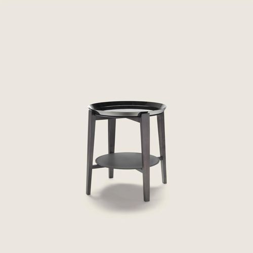 Tavolino basso contemporaneo - CABAR&Eacute; - FLEXFORM - in metallo / in legno massiccio / in noce