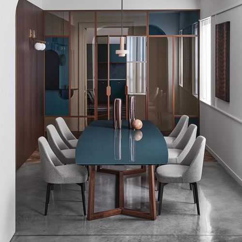 Tavolo da pranzo moderno - GIPSY - FLEXFORM - in termoplastica / in legno massiccio / in noce