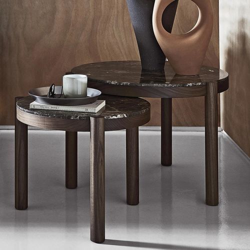 Tavolino basso contemporaneo - GUSTAV - FLEXFORM - in rovere / in noce / in legno massiccio