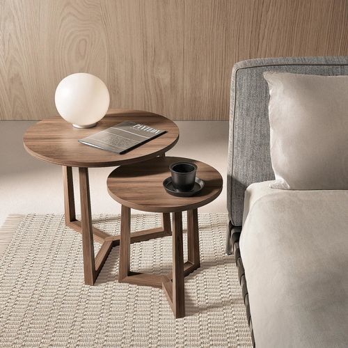 Tavolino basso contemporaneo - JIFF - FLEXFORM - in legno massiccio / in noce / in teak