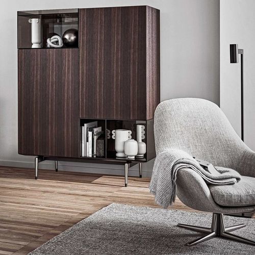 Credenza alta - JEREMY - FLEXFORM - moderna / in alluminio / in metallo verniciato