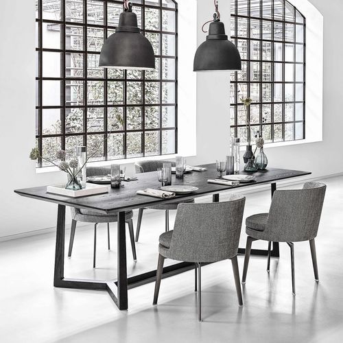 Tavolo da pranzo contemporaneo - JIFF - FLEXFORM - in termoplastica / in wengé / in legno massiccio
