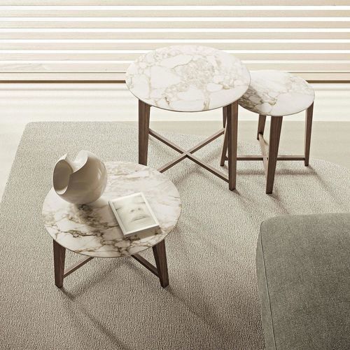 Tavolino basso contemporaneo - TRIS - FLEXFORM - in legno massiccio / in noce / in frassino