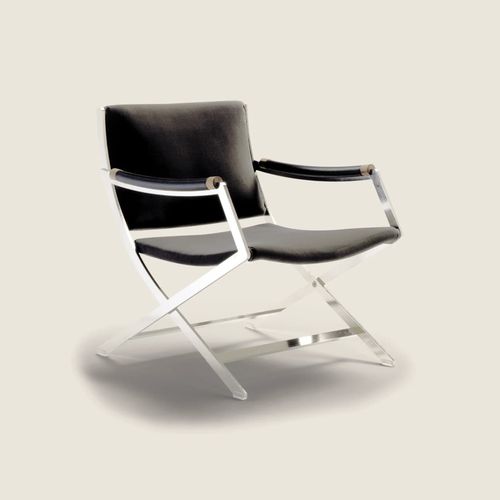 Poltrona moderna - PAUL - FLEXFORM - in pelle / in metallo / imbottita
