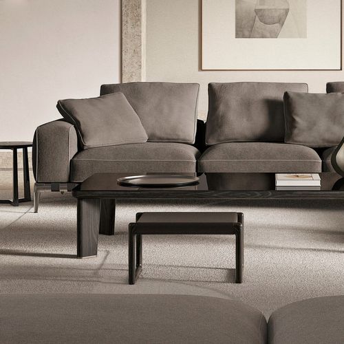 Ottomana contemporanea - BRIG - FLEXFORM - in termoplastica / in pelle / in legno massiccio