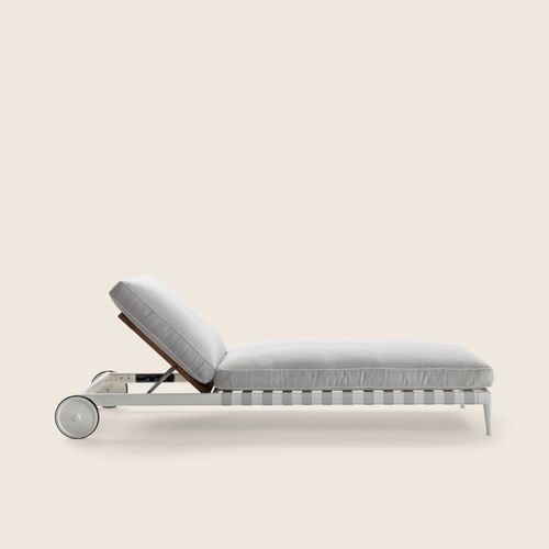 Dormeuse contemporanea - ATLANTE - FLEXFORM - in tessuto / in alluminio / con supporto in ghisa di alluminio