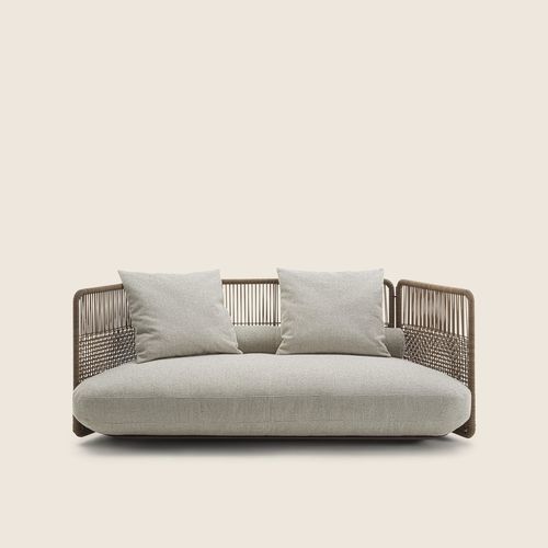 Divano contemporaneo - EVERETT - FLEXFORM - in metallo / in tessuto / in legno