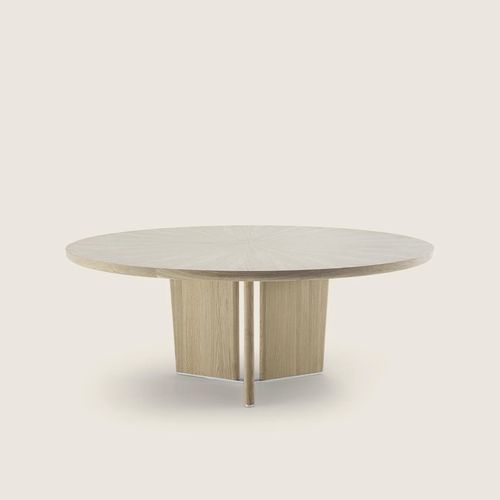 Tavolo da pranzo moderno - MARQUIS - FLEXFORM - impiallacciato in legno / rotondo / con piatto rotante