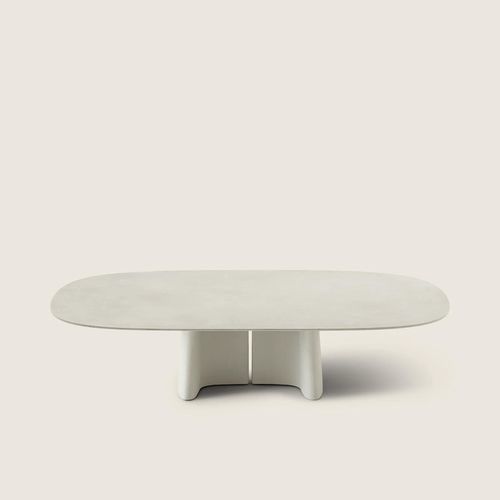 Tavolo d'appoggio da esterno - TARA - FLEXFORM - contemporaneo / in calcestruzzo fibrorinfrozato / con supporto in calcestruzzo