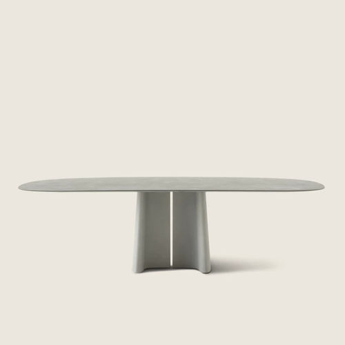 Tavolo da pranzo moderno - TARA - FLEXFORM - in calcestruzzo fibrorinfrozato / con supporto in calcestruzzo / rettangolare
