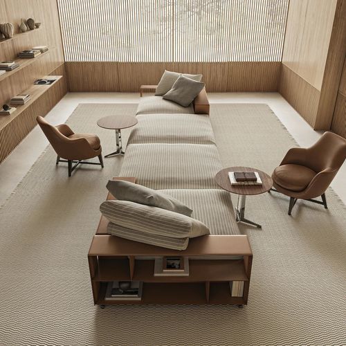 Divano modulare - GROUNDPIECE - FLEXFORM - moderno / da sala / in metallo