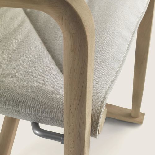 Sedia da giardino moderna - LUCHINO OUTDOOR - FLEXFORM - per esterni / in tela / in iroko