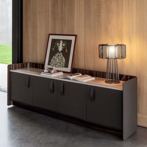 Credenza contemporanea - GENTLEMAN - Flou - in legno / in pelle / in marmo