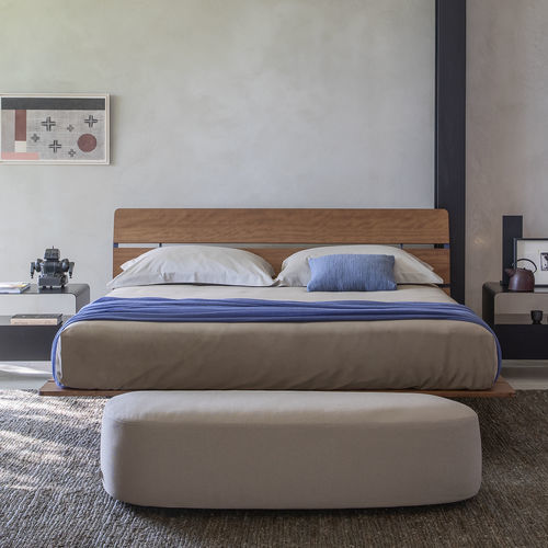 Letto contemporaneo - TADAO - Flou - matrimoniale / singolo / con testiera
