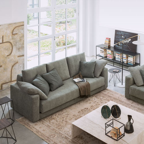 Divano letto - PIAZZADUOMO - Flou - contemporaneo / in tessuto / in pelle