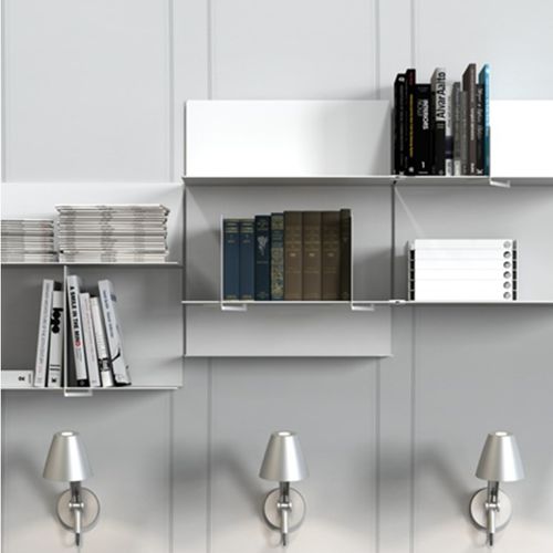 Portariviste contemporaneo - U4033-W - Frost Design - per uso residenziale / in alluminio / bianco