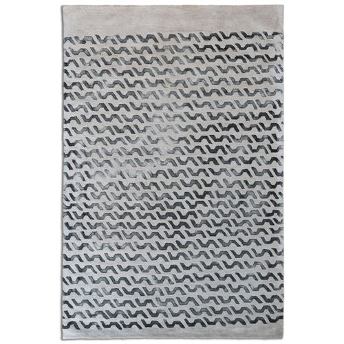 Tappeto contemporaneo - VOLARE GRIGIO - G.T.DESIGN - a motivi / in lana della Nuova Zelanda / rettangolare
