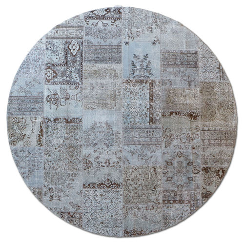 Tappeto contemporaneo - MeatPacking Patchwork Argento - G.T.DESIGN - patchwork / in lana / in cotone