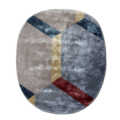 Tappeto contemporaneo - COBBLESTONE NATIVE B - G.T.DESIGN - geometrico / in Tencel® / rettangolare