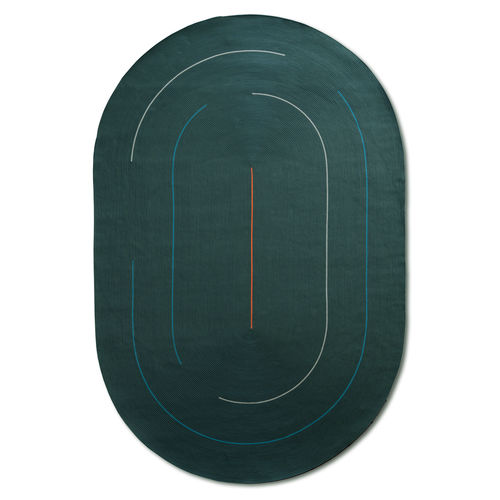 Tappeto contemporaneo - Hula Hoop Track - G.T.DESIGN - a righe / a tinta unita / personalizzabile