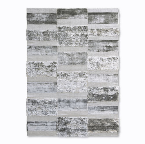 Tappeto contemporaneo - Kama Allegro a Piacere Argento Vero - G.T.DESIGN - geometrico / patchwork / a tinta unita