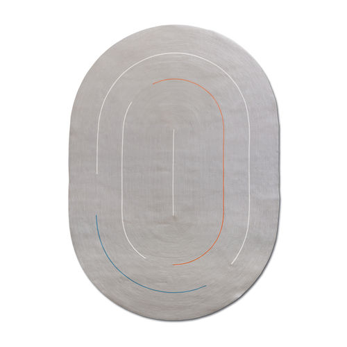 Tappeto contemporaneo - Hula Hoop Track H - G.T.DESIGN - a righe / in filo tessile tecnico / rotondo