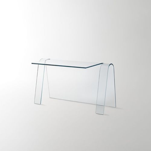 Scrivania contemporanea - FOLIO - GLAS ITALIA - in vetro / con base in pannelli