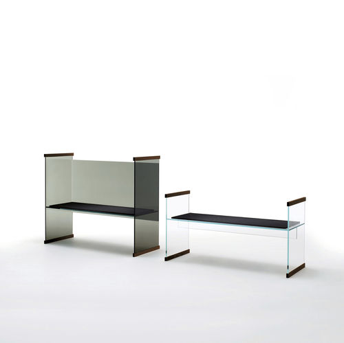 Panca contemporanea - DIAPOSITIVE - GLAS ITALIA - in legno / in vetro / con braccioli