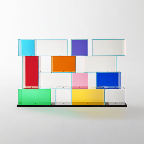Libreria modulare - QUANTUM - GLAS ITALIA - contemporanea / in vetro / di Piero Lissoni
