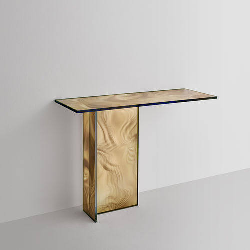 Consolle contemporanea - LIQUEFY - GLAS ITALIA - in cristallo / rettangolare / per uso residenziale