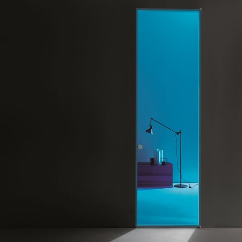 Porta da interno - ALADIN SWING PLAIN - GLAS ITALIA - in vetro / in alluminio / battente