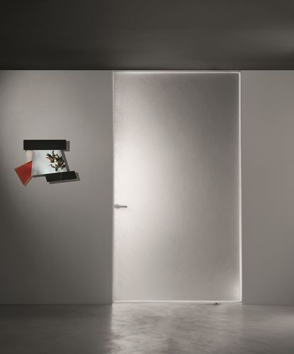 Porta da interno - ALADIN PLAIN - GLAS ITALIA - in vetro / in alluminio / a bilico