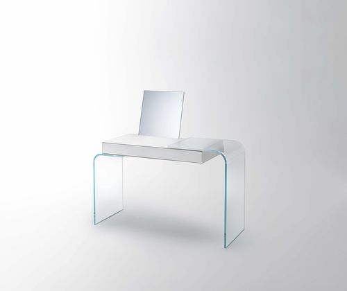 Scrivania contemporanea - STRATA - GLAS ITALIA - in vetro / con base in pannelli / per uso contract