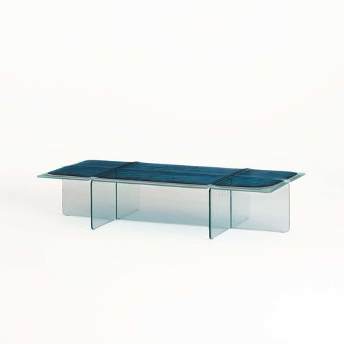 Tavolino basso moderno - GLACIER - GLAS ITALIA - in vetro / con supporto in vetro / quadrato