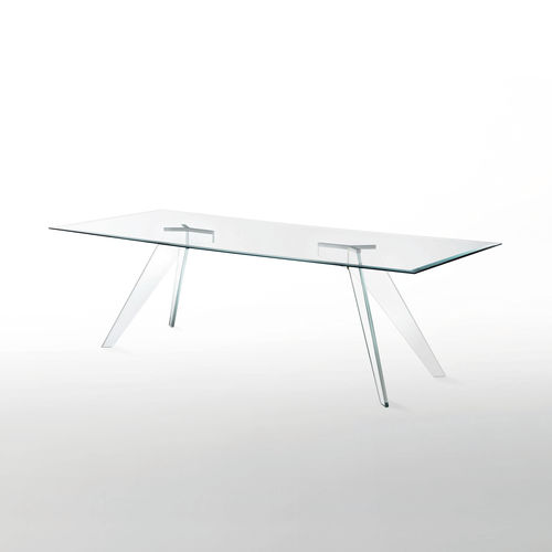 Tavolo da pranzo contemporaneo - ALISTER - GLAS ITALIA - in vetro / rettangolare / rotondo