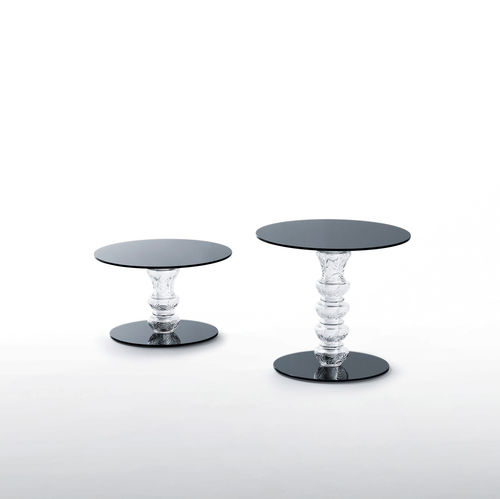 Tavolino contemporaneo - CALICE  - GLAS ITALIA - in vetro / rotondo / per uso residenziale