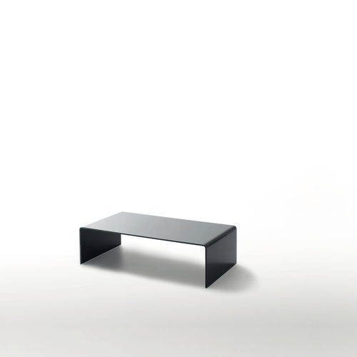 Tavolino basso contemporaneo - CURVI - GLAS ITALIA - in vetro laccato / rettangolare / quadrato