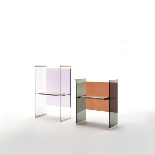 Scrivania contemporanea - DIAPOSITIVE  - GLAS ITALIA - in rovere / in frassino / in vetro