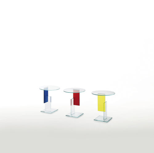 Tavolino contemporaneo - DON GERRIT - GLAS ITALIA - in vetro / rotondo / per uso residenziale