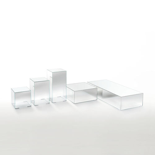 Tavolino basso contemporaneo - ILLUSION - GLAS ITALIA - in vetro / rettangolare / per uso residenziale