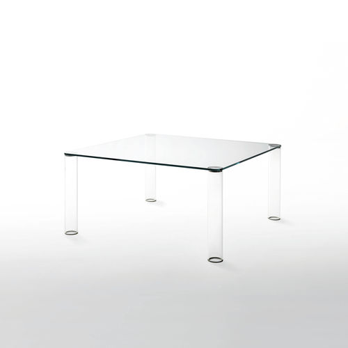 Tavolo da pranzo contemporaneo - PIPELINE  - GLAS ITALIA - in vetro / rettangolare / professionale