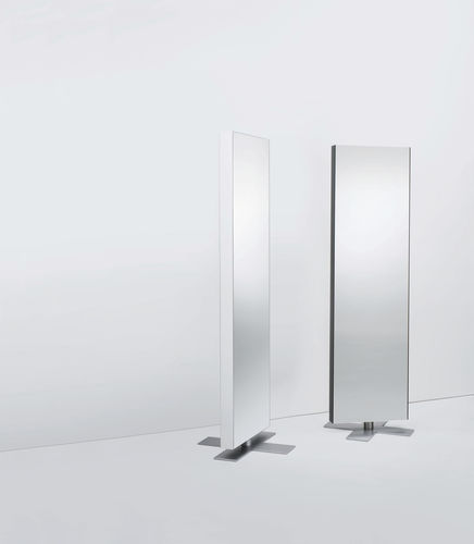 Specchio da terra - GIANO - GLAS ITALIA - contemporaneo / rettangolare / in metallo