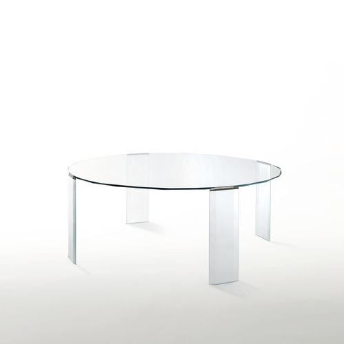 Tavolo da pranzo contemporaneo - KOOH-I-NOOR - GLAS ITALIA - in vetro / rotondo / per uso residenziale