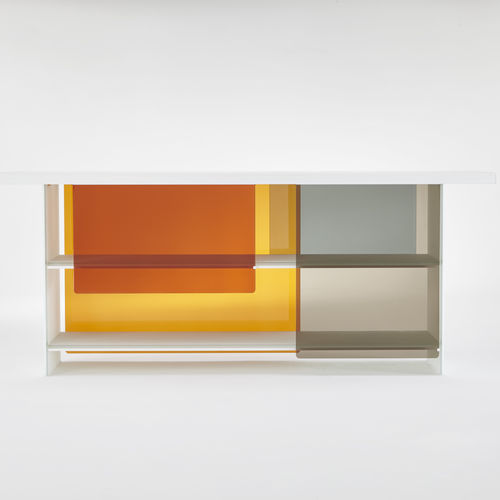 Libreria bassa - LAYERS - GLAS ITALIA - contemporanea / in vetro / di Studio Nendo