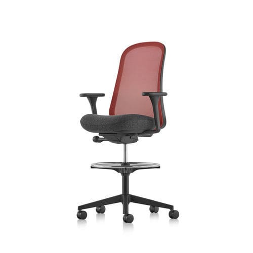 Sgabello contemporaneo - LINO - Herman Miller - in tessuto / con supporto in metallo / con base centrale