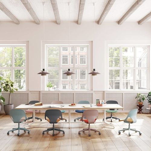 Sedia contemporanea - ZEPH - Herman Miller - da interno / in tessuto / con supporto in metallo