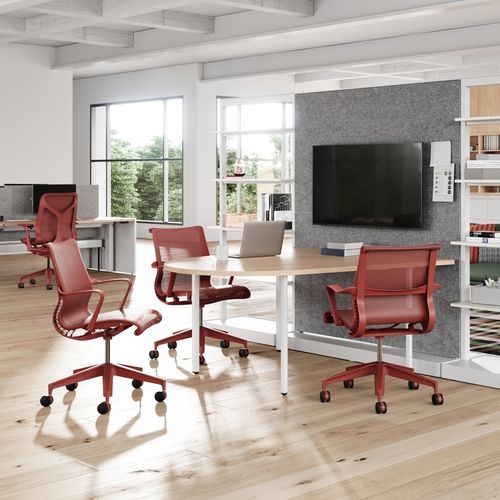Sedia contemporanea - SETU - Herman Miller - da interno / in rete / con supporto in metallo