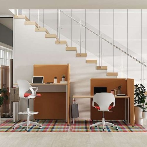 Divisorio per ufficio autoportante - BOUND - Herman Miller - in tessuto / modulare / acustico