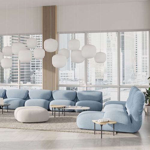 Divano modulare - LUVA - Herman Miller - contemporaneo / in tessuto / in pelle